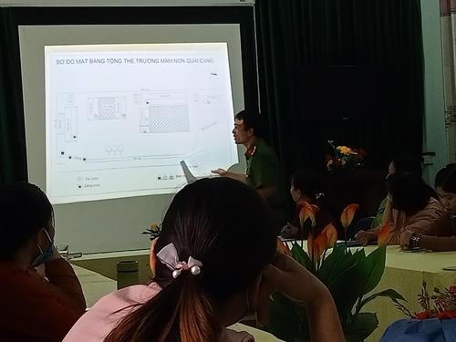 Hình ảnh tập huấn công tác phòng cháy chữa cháy năm học 2021-2022